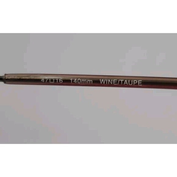 New Max Studio By Eye Q MX100 EYEGLASSES FRAMES WINE and TAUPE 47 16 140 Rect - Picture 5 of 8